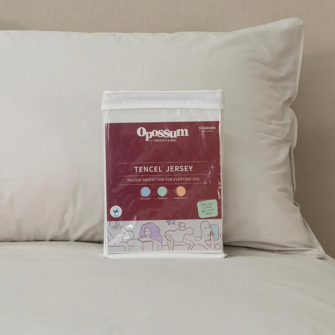 Tencel™ Jersey Fitted Waterproof Pillow Protector