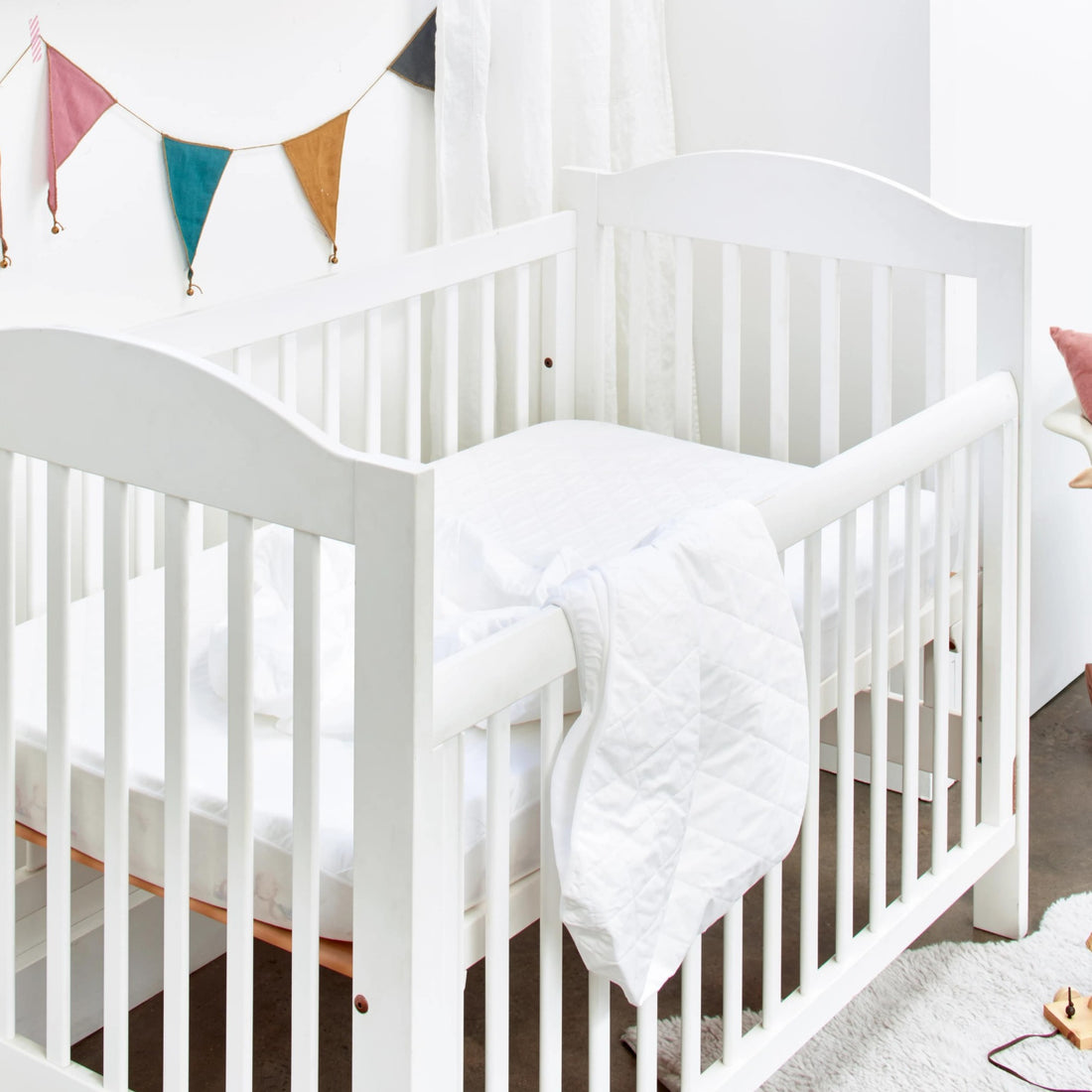 Cotton Quilted Fitted Waterproof Cot Mattress Protector