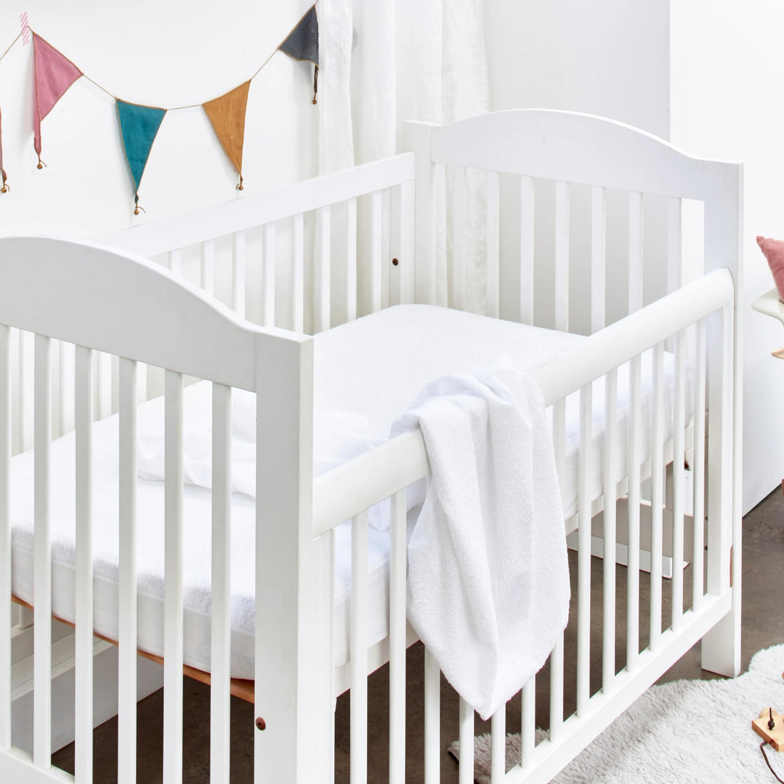 Cotton Terry Fitted Waterproof Cot Mattress Protector