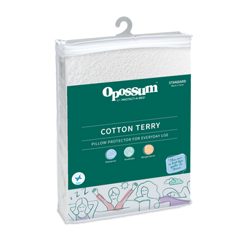 Cotton Terry Fitted Waterproof Pillow Protector