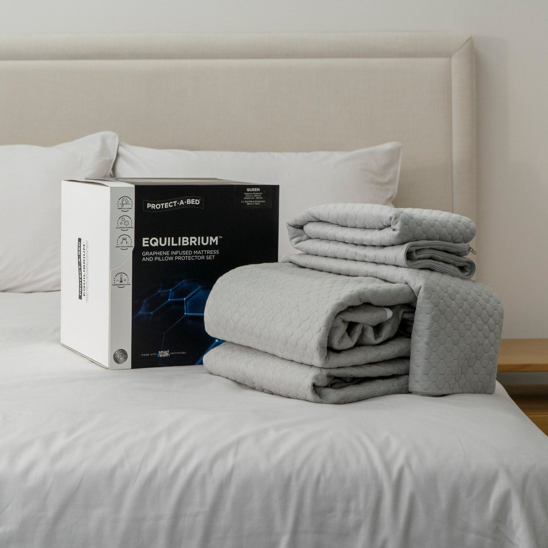 Equilibrium™ Graphene Infused Fitted Waterproof Mattress and Pillow Protector Set