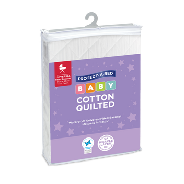Cotton Quilted Fitted Waterproof Bassinet Mattress Protector