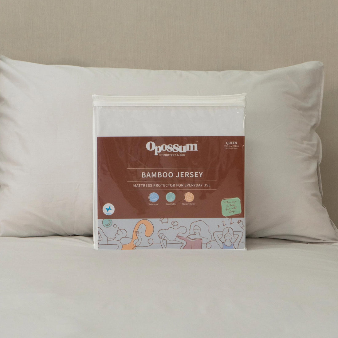 Bamboo Jersey Fitted Waterproof Mattress Protector