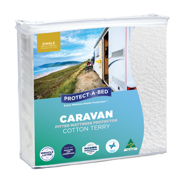 Caravan Cotton Terry Fitted Waterproof Mattress Protector