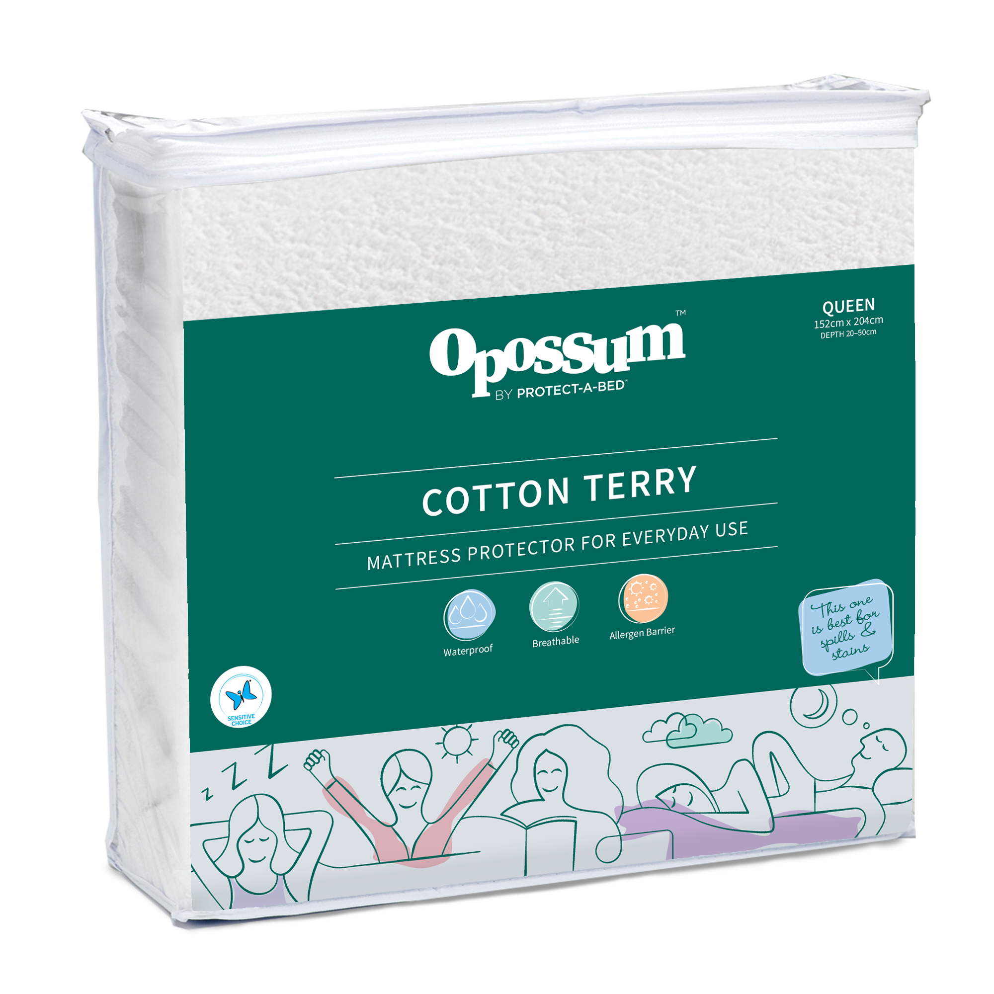Woolcomfort Cotton Terry Fully Fitted Waterproof Mattress Protector Single Size