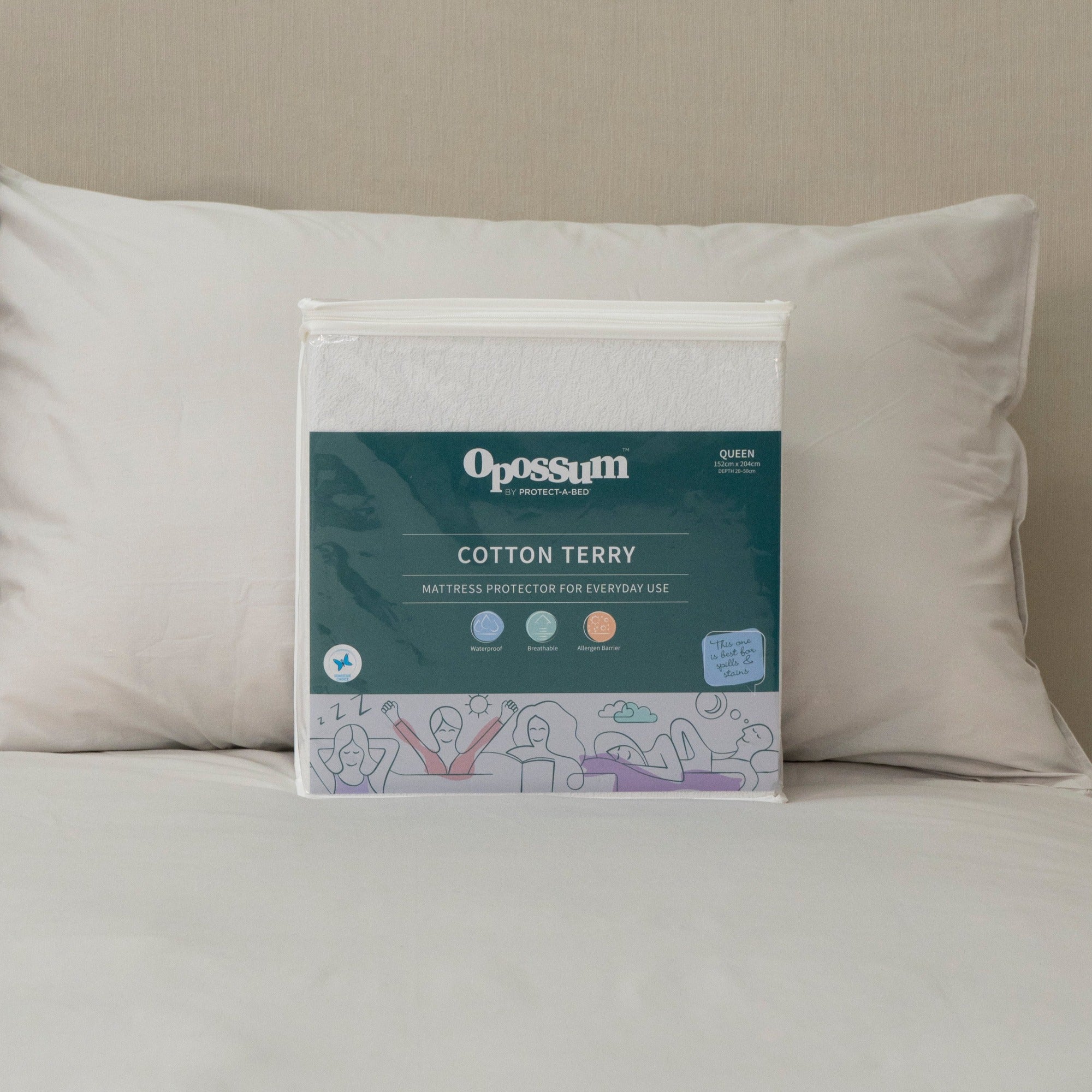 Cotton Terry Fitted Waterproof Mattress Protector