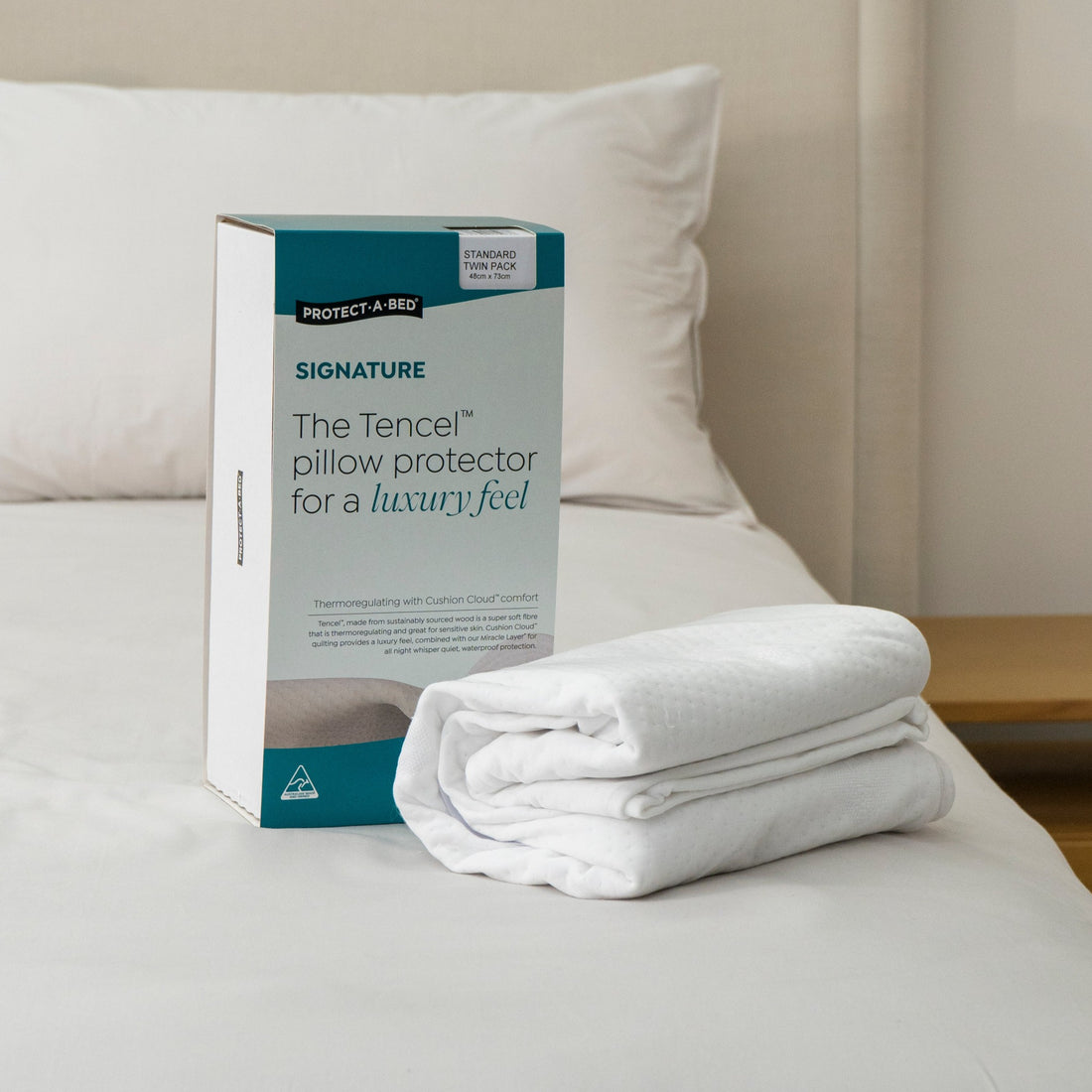 Signature Tencel™ Jacquard Waterproof Pillow Protector