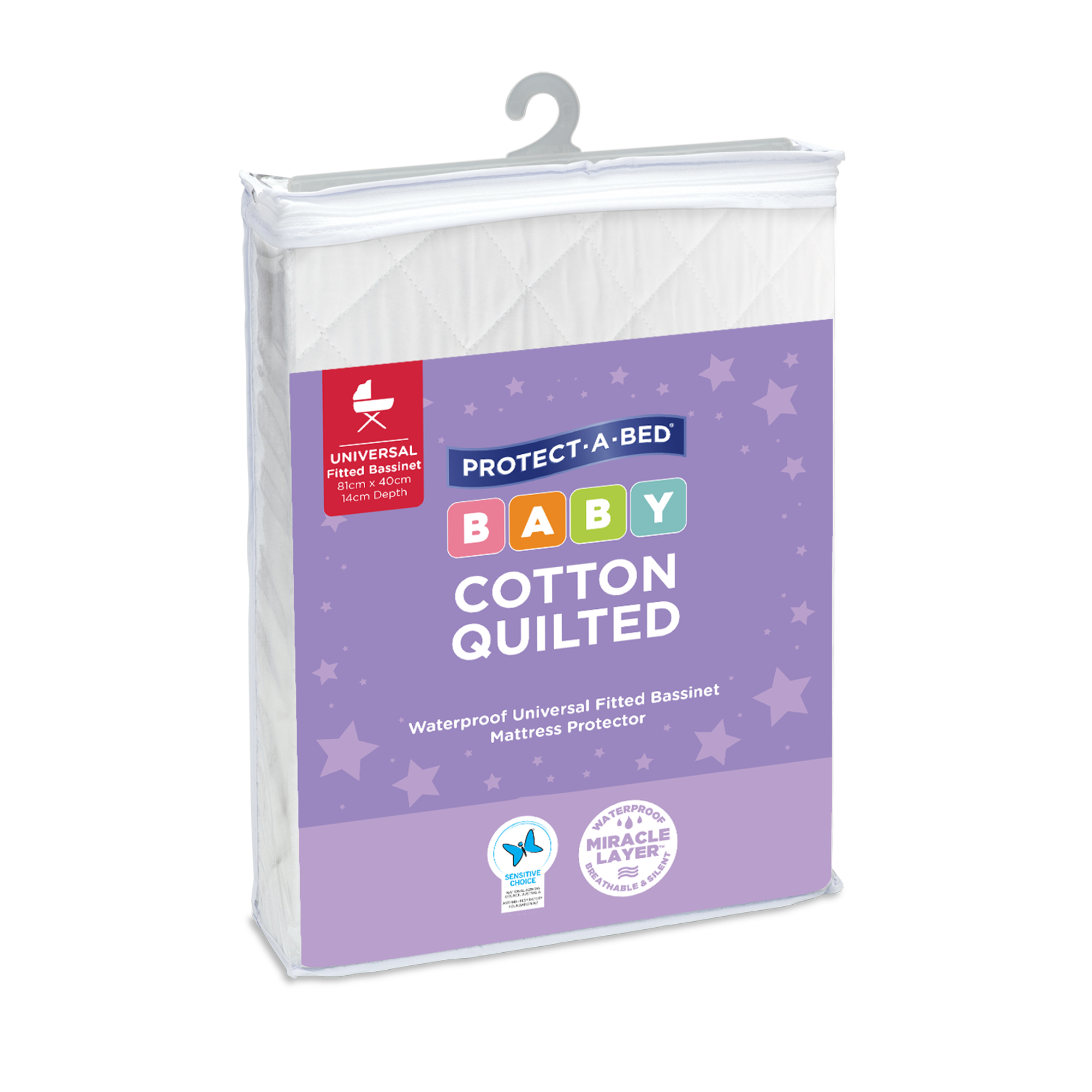 Cotton Quilted Fitted Waterproof Bassinet Mattress Protector