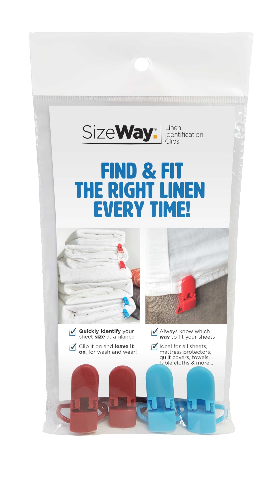 Sizeway Linen Organisation Clips