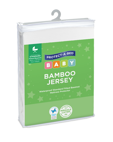 Bamboo Jersey® Fitted Bassinet Mattress Protectors
