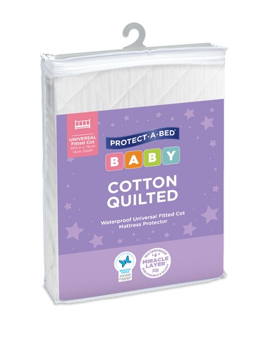 Cotton Quilted Fitted Cot Mattress Protectors